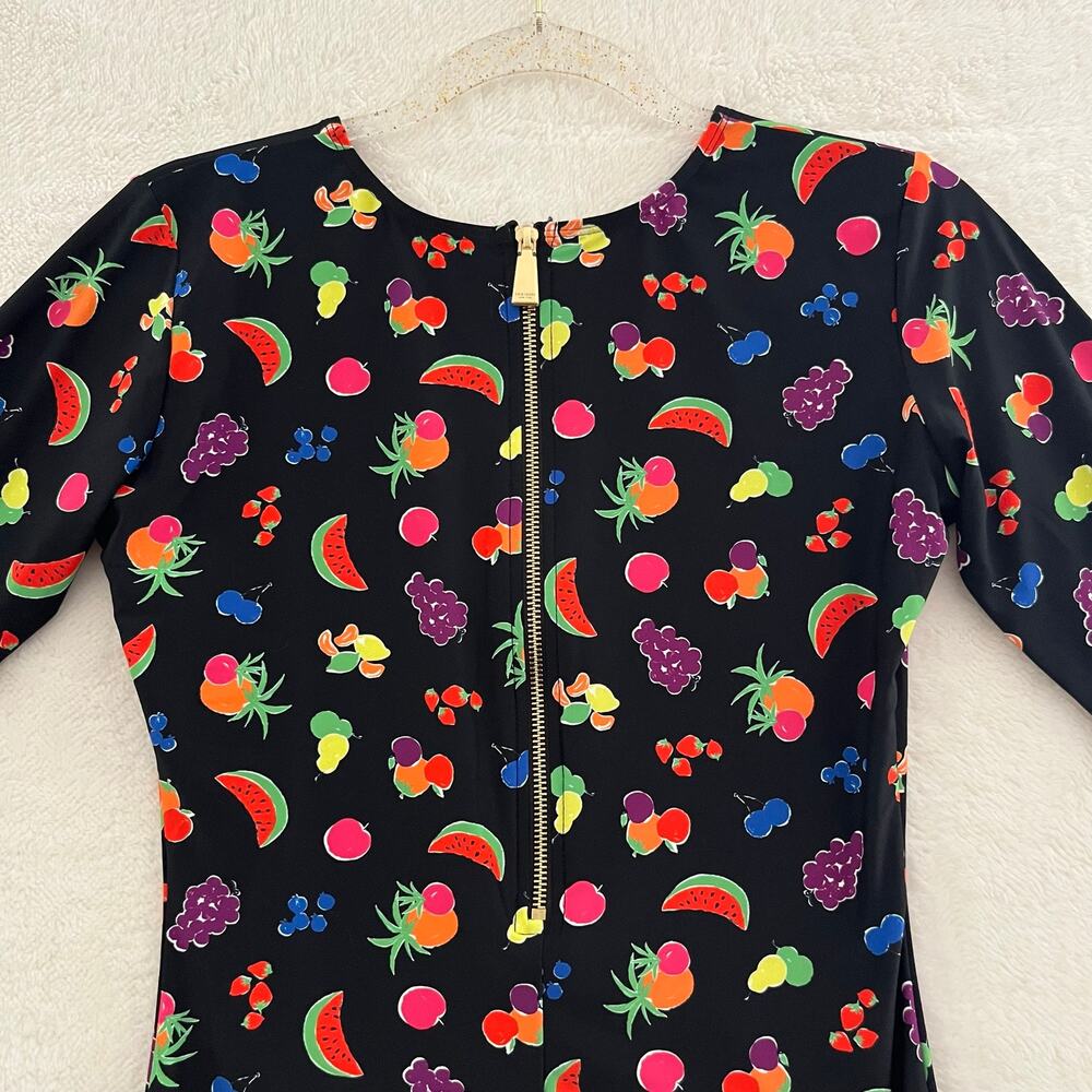 Kate Spade Long Sleeve Rashguard Fruit Print One-Piece Swimsuit Medium NEW - Picture 8 of 10